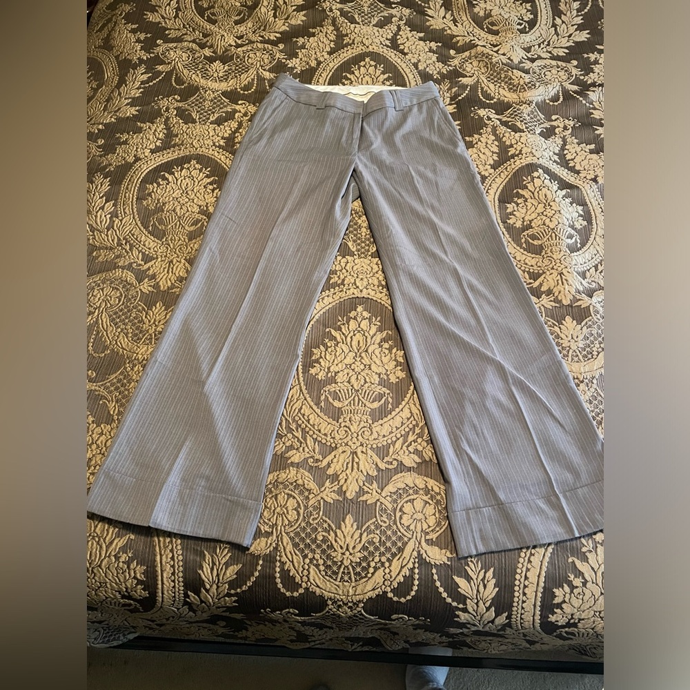 Worthington Stretch Women's Modern Light Grey Straight Leg Dress Pants Size 8P